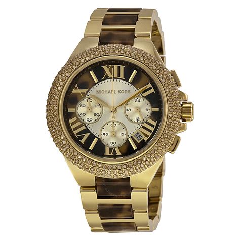 michael kors ladies tortoise shell watch|Michael Kors petite lock.